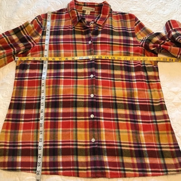 Coldwater Creek Plaid Flannel Shirt Size PL - Picture 6 of 6